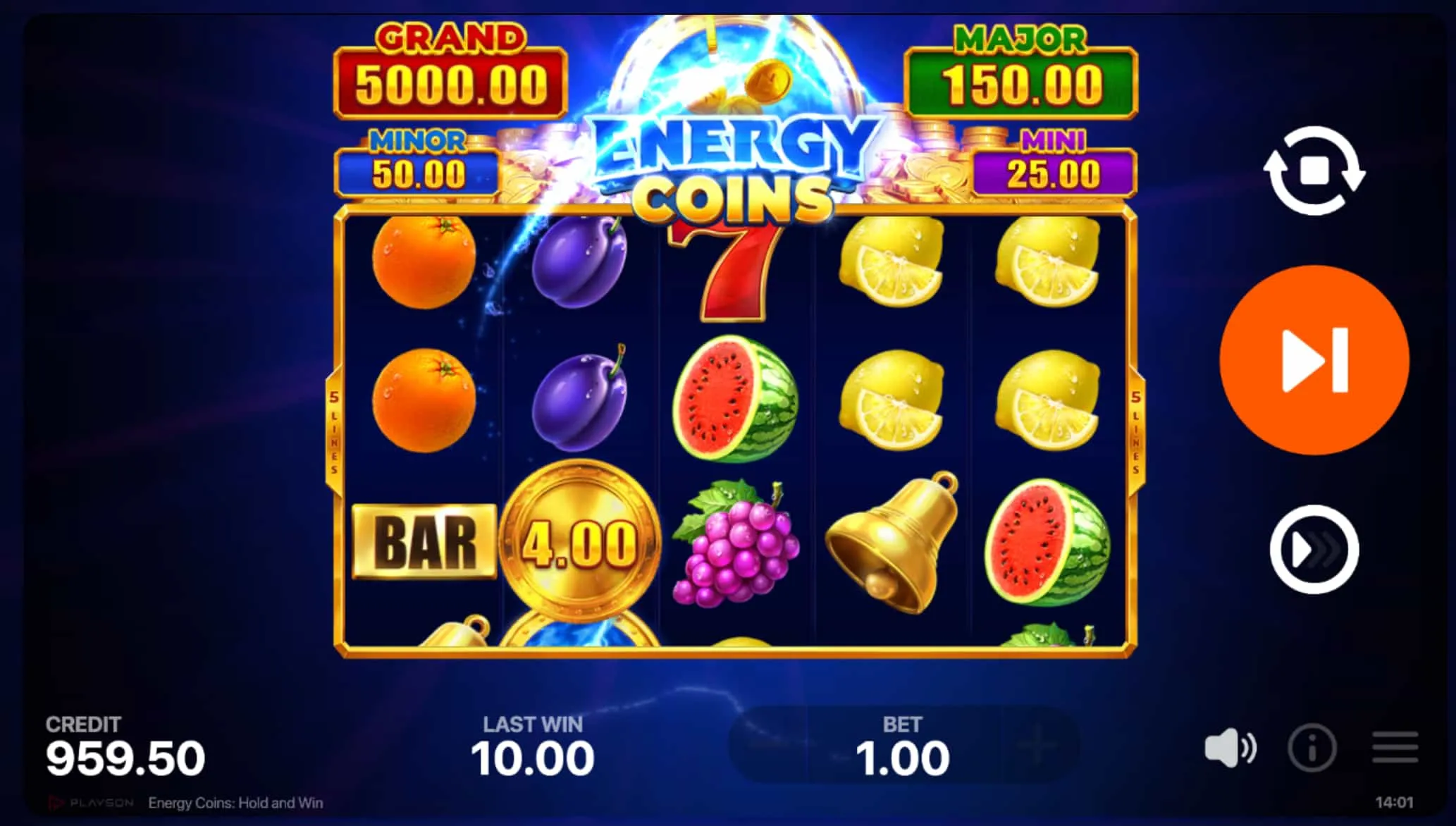 Cómo jugar a Energy Coins en el navegador móvil